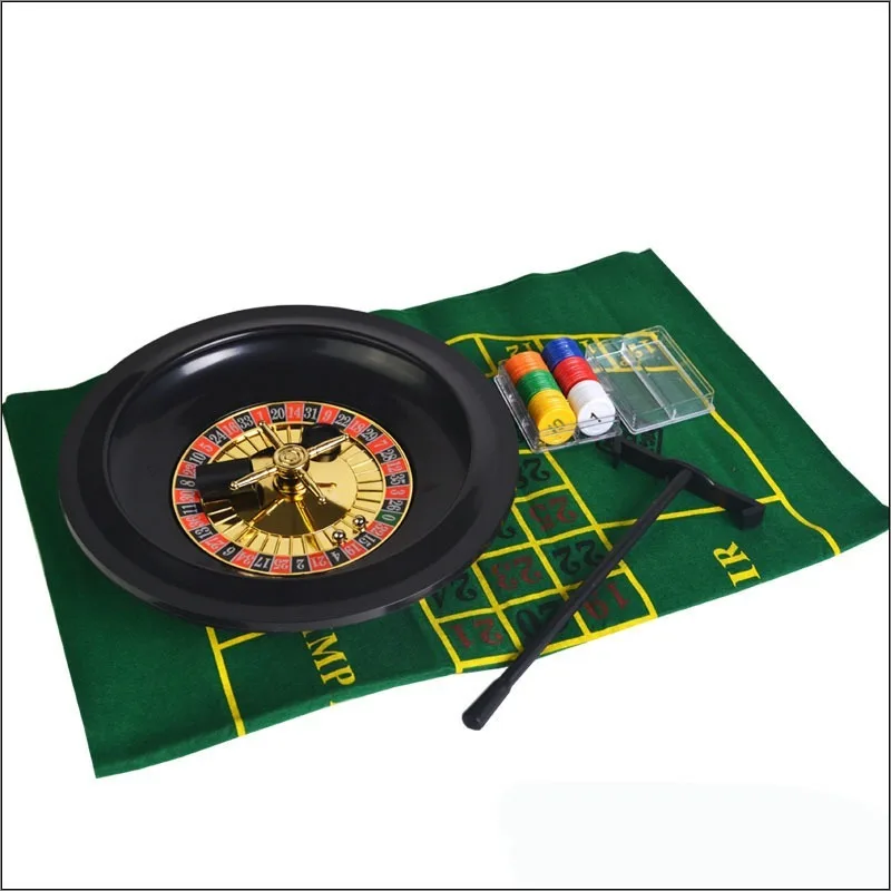 Board Game With Chips - Zestaw do gier z plastikową obrotową
