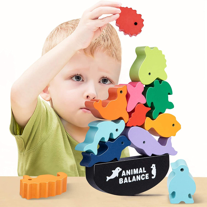Board Game Enthusiast - Nowe Dziecięce Montessori Drewniane Klocki Balansujące