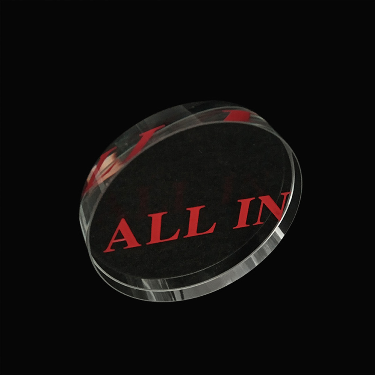 Board Game Font - 1 szt. przezroczysta czerwona szklana figurka