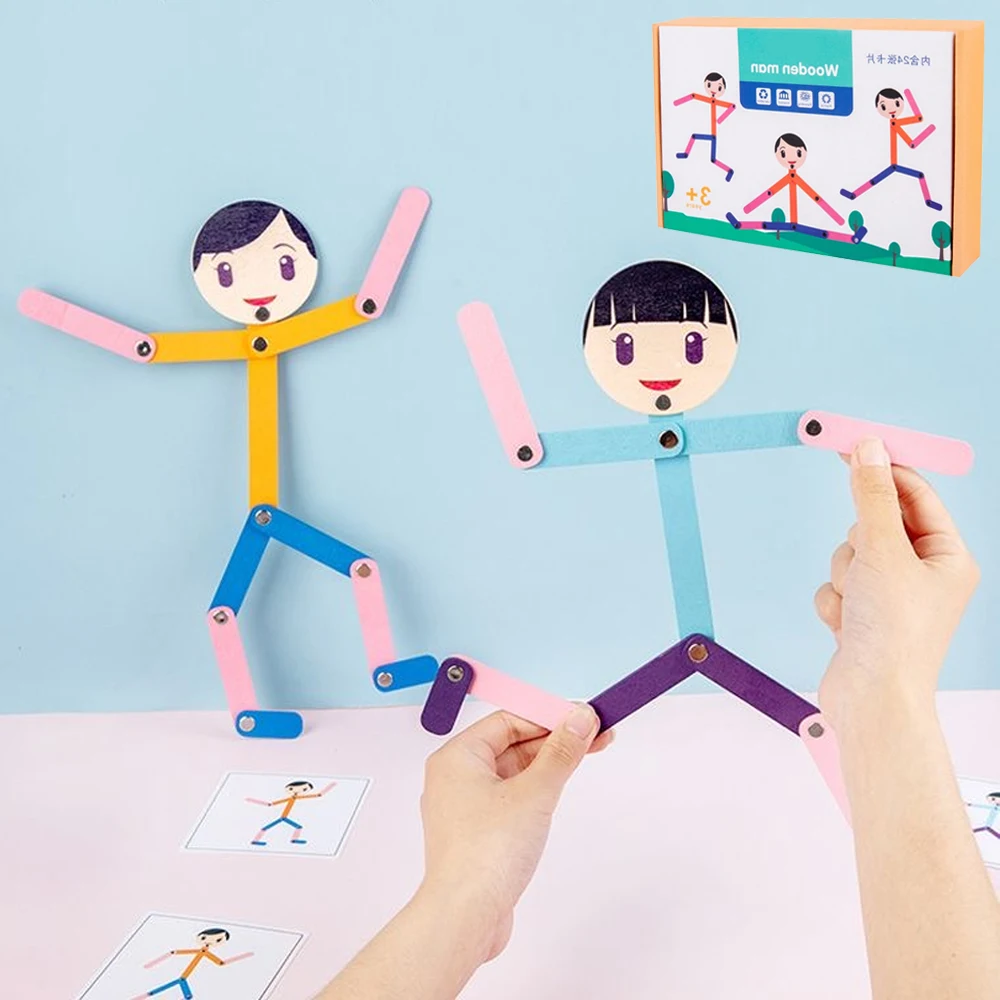 Board Game Enthusiast - Sportowy drewniany mężczyzna materiał DIY Puzzle