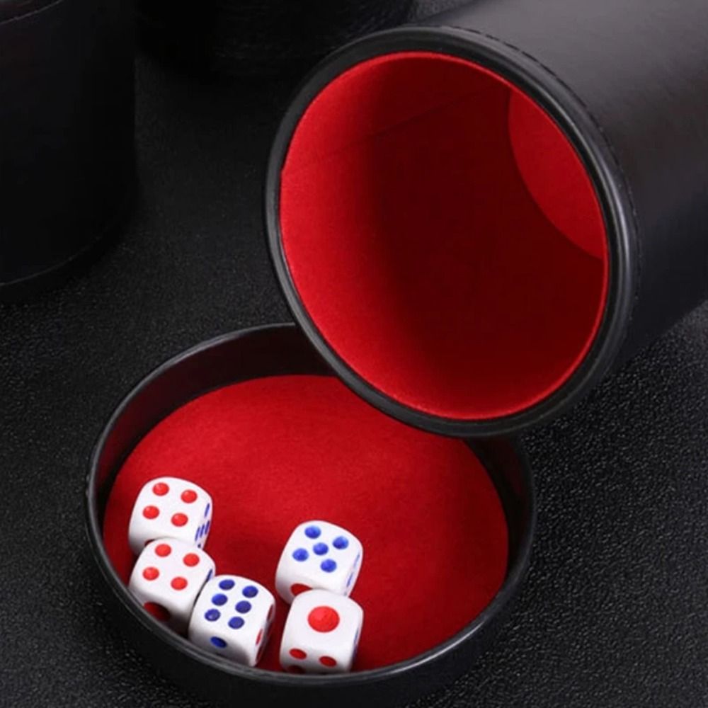 Zielono-czerwony skórzany kube – Board Game Yahtzee recenzja i cena