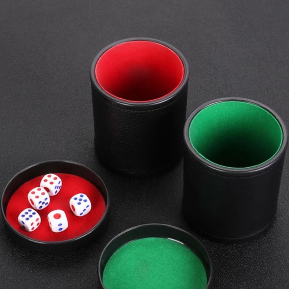 Zielono-czerwony skórzany kube – Board Game Yahtzee recenzja i cena